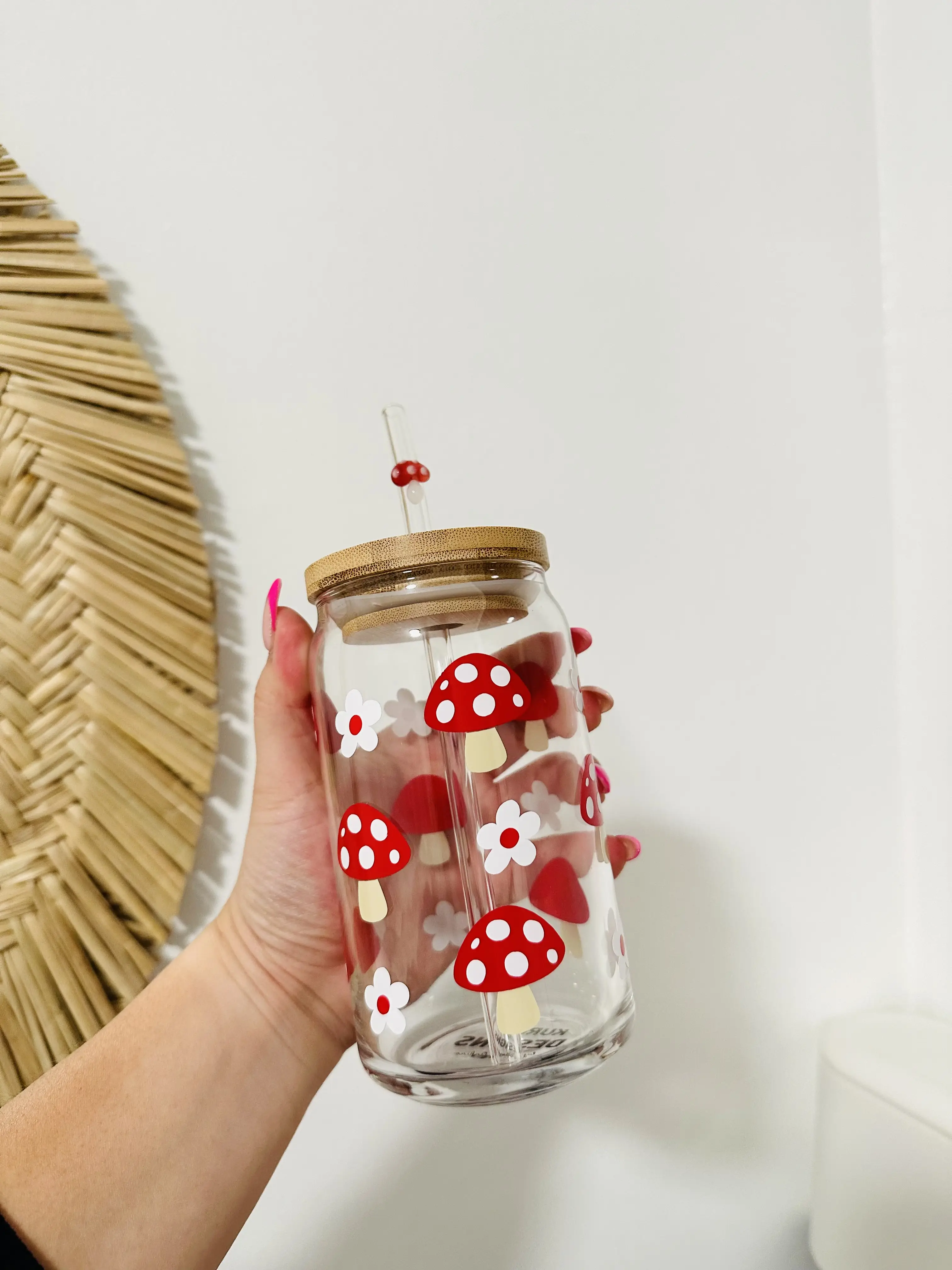 Mushroom Beer Can Coffee Glass