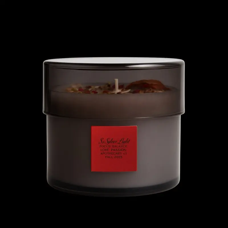 12oz Apothecary Candle Black Fog - Luxurious Scented Candle for Relaxation and Aroma Therapy