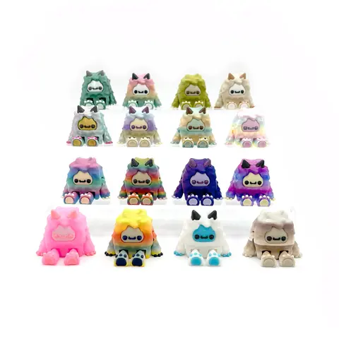 MINI Flurryfoot, Bigfoot, Kittyfoot & Gillifoot Desk Pals – Pocket-Sized Articulated 3D Printed Cryptid Fidget Toy