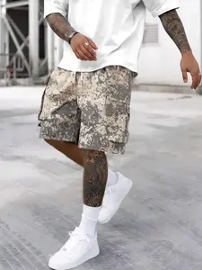 Men's Regular Fit Camo Print Cargo Shorts with Pockets, Casual Fashion Comfy Shorts for Daily Outdoor Wear, Men Bottoms for Summer