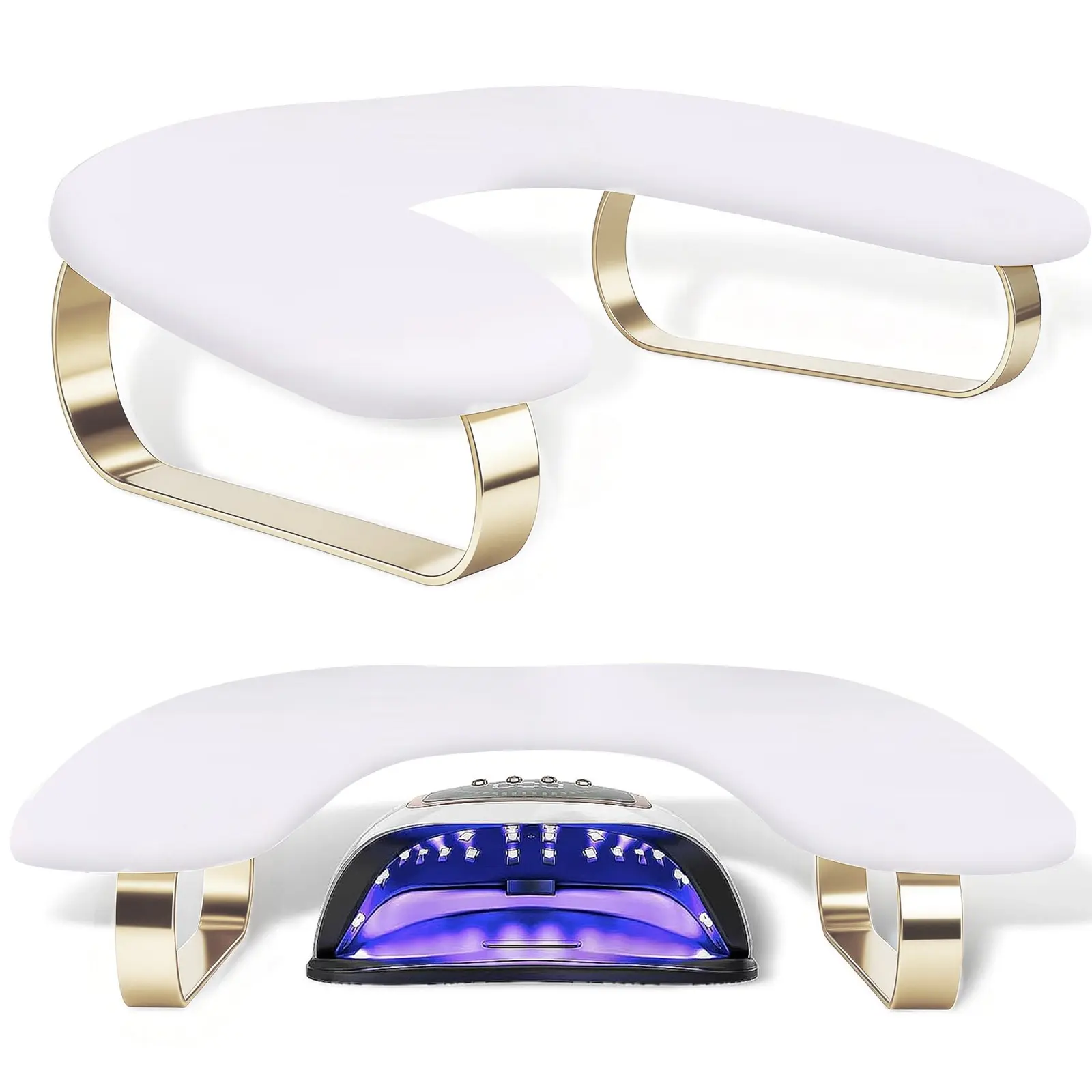 Nail Art Hand Pillow Holder, Washable PU Leather Manicure Nail Hand Rest, Manicure Arm Rest, U-Shaped Cushion, Suitable for Nail Enthusiasts at Salon Home Use, Nail Art Tools