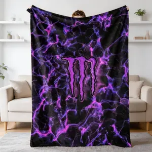 Claw Mark Flannel Blanket, Street Style Hardcore Cozy Throw Blanket, Soft Warm Blanket for Home Office Travel Camping, Aesthetic Gift
