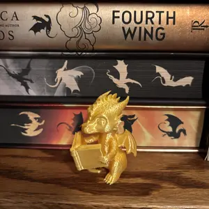 Fourth Wing Dragon Bookshelf Accessory, Andarna Inspired Shelf Buddy, Book Lover Gift, Fantasy Reader Decor, BookTok Gift