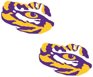 LSU Tiger Eye 2in 2pk Decal