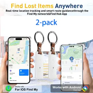 2-Pack Portable Item Finder Keychain Tracker, Nationwide Use, Factory Direct Sale, No Subscription, iOS Android Compatible, Travel Essentials