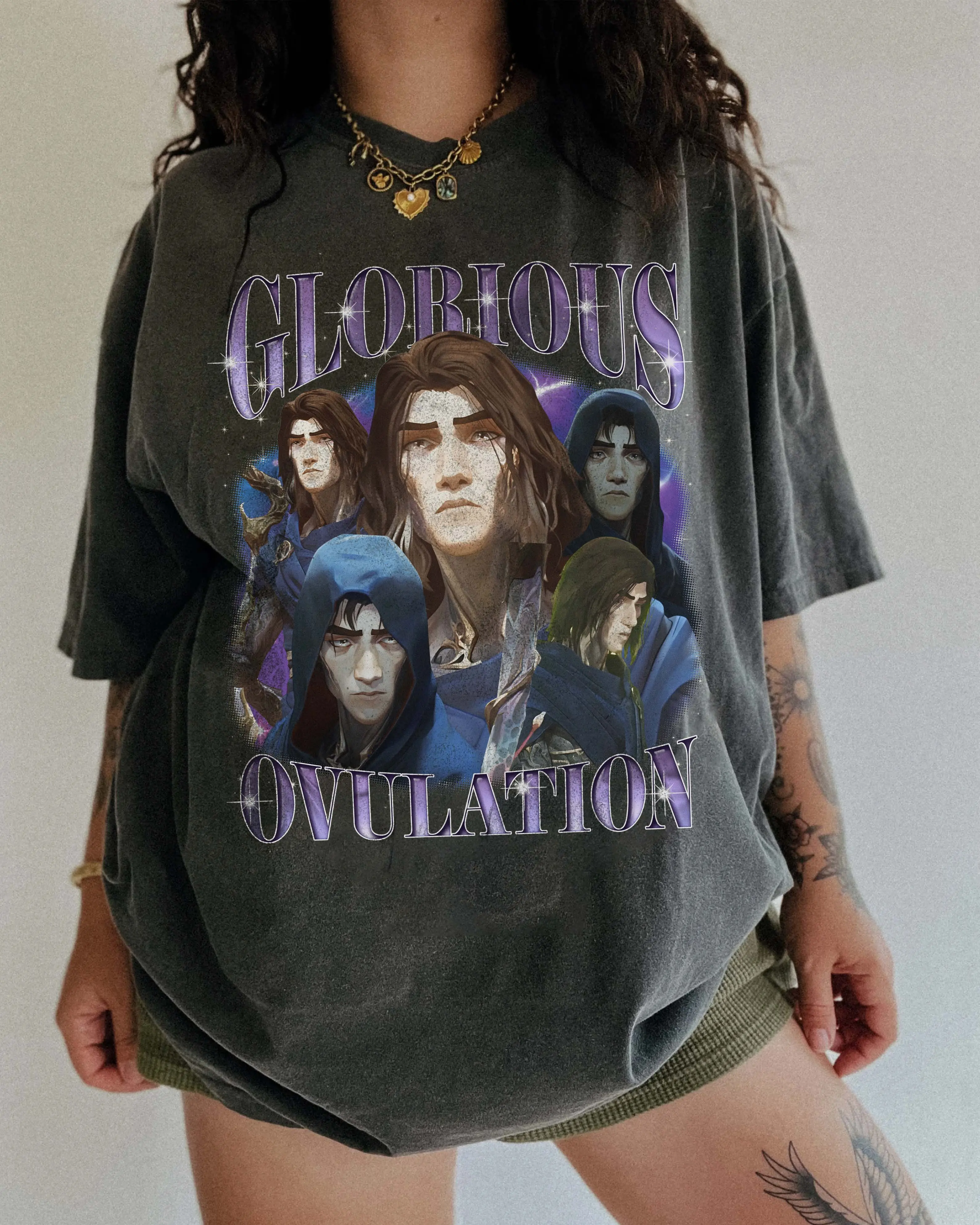 Viktok Arcane Glorius Ovulation Comfort Colors Unisex Tshirt For Men- For Women, Y2K 90s Retro Celebrity Crush Movies Bootleg Tee, Style Cotton Top