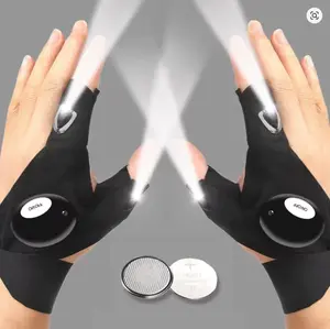 LED Durable Flashlight Gloves, 1 Pair for Outdoor Use, Repair/Mechanics, Runners, Camping, Fishing, Fathers Day and Birthday Gifts, HVAC, Plumbing, Electricians, Construction, Men