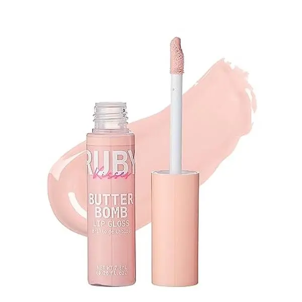 Ruby Kisses Butter Bomb Lip Gloss, High-Shine Non-Sticky Hydrating Plumping