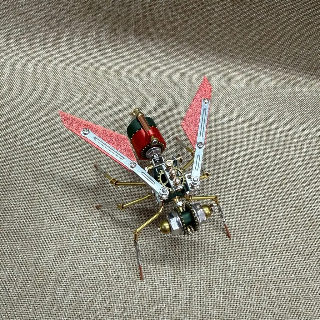 Adult 3D Puzzle, Steampunk Style Mechanical Bee DIY Kit, Rewarding Focus Challenge Concentration Assembly Craft Set, Desktop Decoration Ornament, Steampunk Design, Enthusiast, Hobbyist, Steampunk Aesthetic