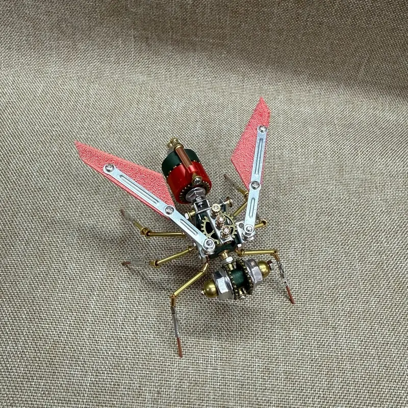 Adult 3D Puzzle, Steampunk Style Mechanical Bee DIY Kit, Rewarding Focus Challenge Concentration Assembly Craft Set, Desktop Decoration Ornament, Steampunk Design, Enthusiast, Hobbyist, Steampunk Aesthetic, Art Puzzles Gift