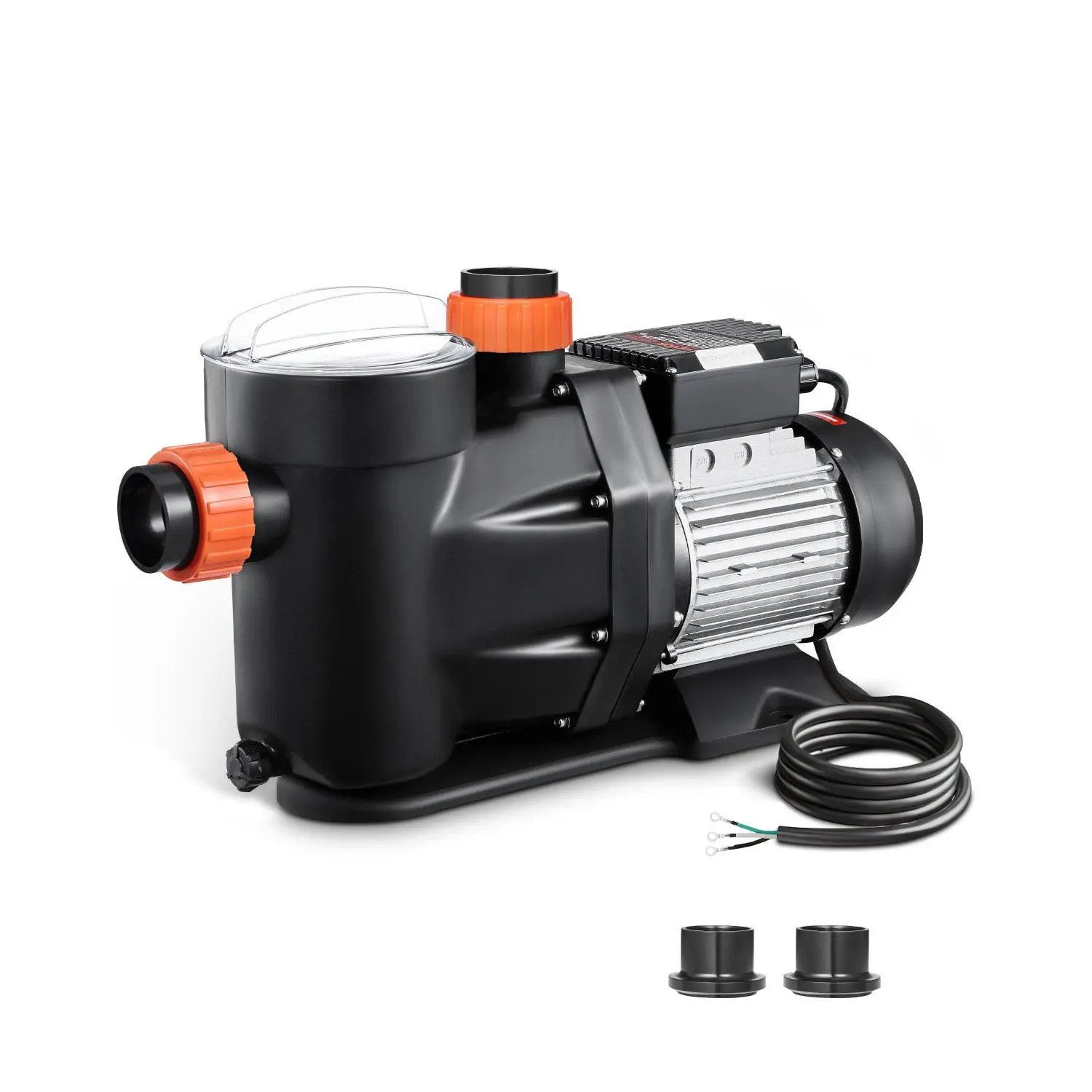 VEVOR Above Ground Pool Pump, 3 HP, 149 GPM Max Flow Single Speed Swimming Pool Pump, 220V 3450 RPM 42 ft Max Head Lift with PP Shell Strainer Basket, 122F Max Water Temp, for Hot Tubs Spas, No Plug