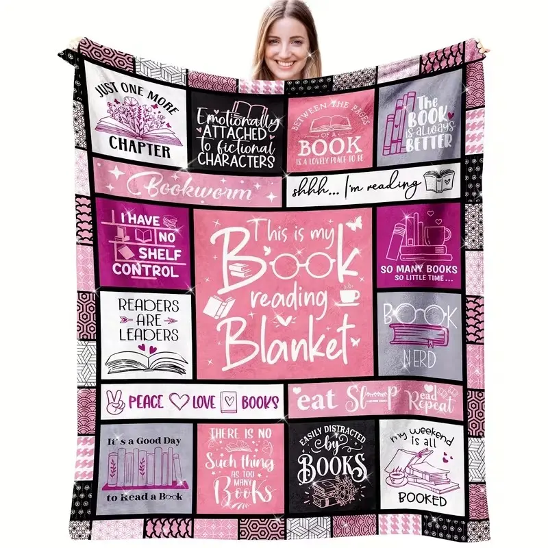 Book Lover Gift Blanket Gift for Book Lovers Suitable for Book Lovers  Book Club Reading Enthusiasts/Literature Lovers Avid Readers/Reading Lovers Christmas Gift Throw Blanket