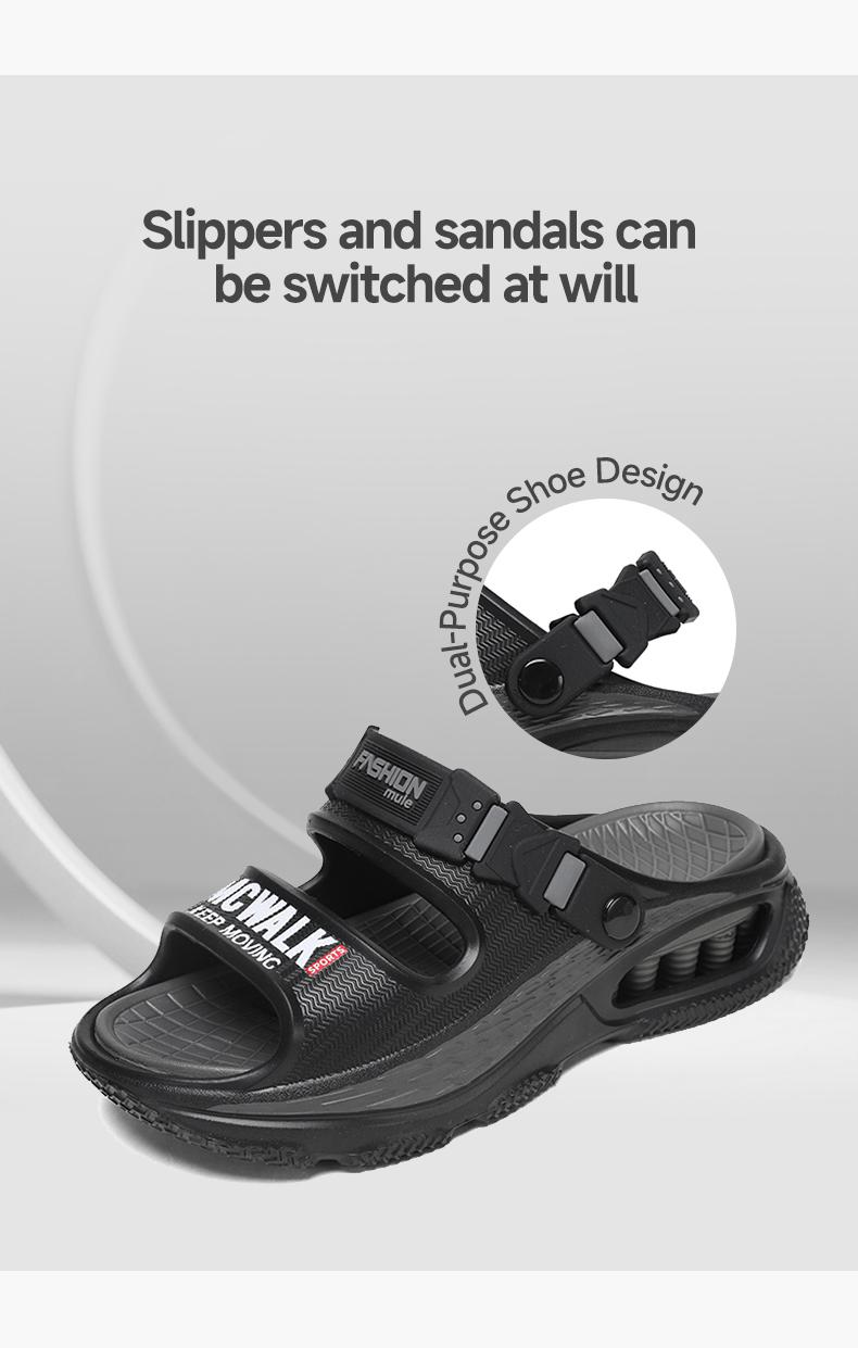 One-Step Slip-On Slippers Can Be Used As Sandals Indoor Outdoor Air Cushion Shock Absorption Comfortable Non-Slip Lightweight Quick-Drying for Men & Women