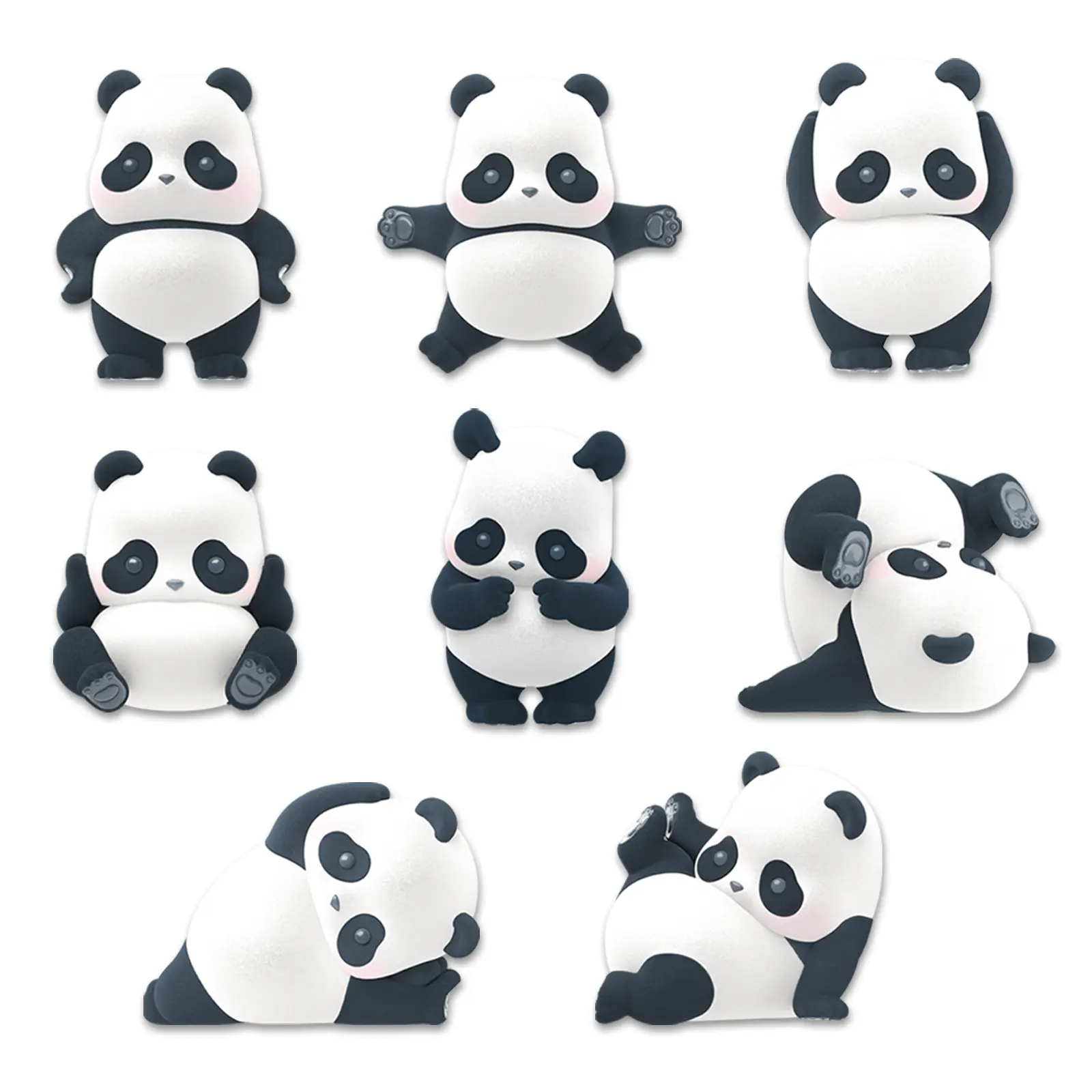 52TOYS Panda Roll Daily Series 2 Candybox Random Cute Flocking Panda Figures Toys for Boy and Girl, Christmas, Birthday, and Holiday Decorative Items