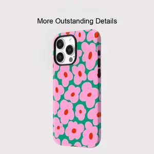 Magnetic Matte Bumper For Case For iPhone 16 15 14 Plus 13 12 Pro Max Shockproof Hard PC Flower Cover