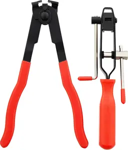 Radiaint 2 PCS CV Joint Boot Clamp Pliers, Heavy Duty CV Joint Ear Clamp Banding Tool Kit for Vacuum Hoses Clamping, Automotive Hose Axle Boot Crimp Pliers Set for Most Cars ATV UTV