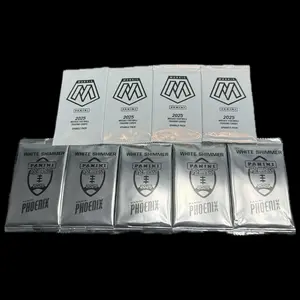 BREAK - 5X 2025 Phoenix White Shimmer Football Packs, 4X 2025 Mosaic Sparkle Packs Team Break