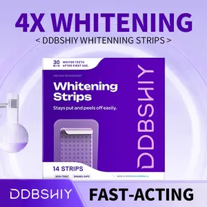 DDBSHIY Purple Teeth Whitening Strips - 14 Whitening Sessions - Safe for Enamel - Non Sensitive Teeth Whitening - Peroxide-Free whiteningstrips