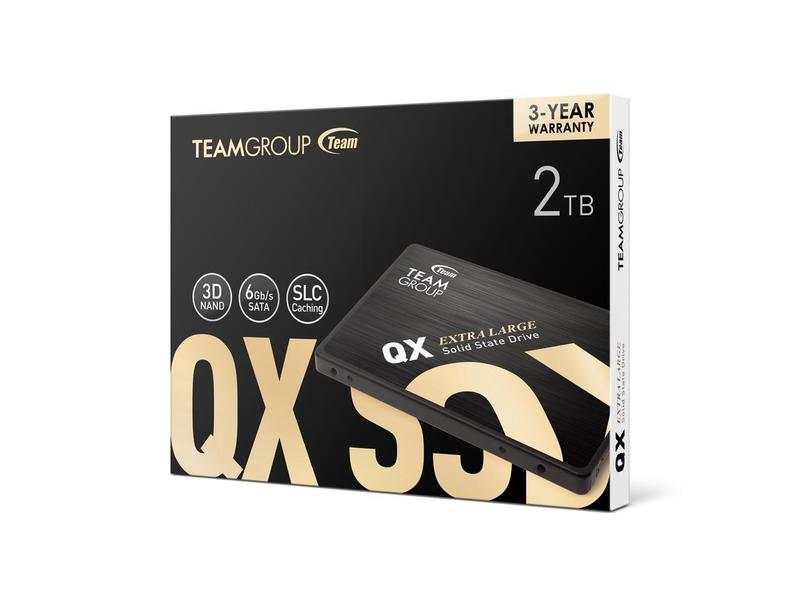 Team Group QX 2.5" 2TB SATA III 3D NAND Internal Solid State Drive (SSD), Speed up to 560MB/s, Laptop & PC Desktop compatible (T253X7002T0C101)