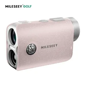 Mileseey PF1 Pink Golf Rangefinder with Slope On/Off Function 0.1s Flag Lock Pulse Vibration IP65 Waterproof Measures Distances up to 1000 Yards Ideal for Gifting to Women