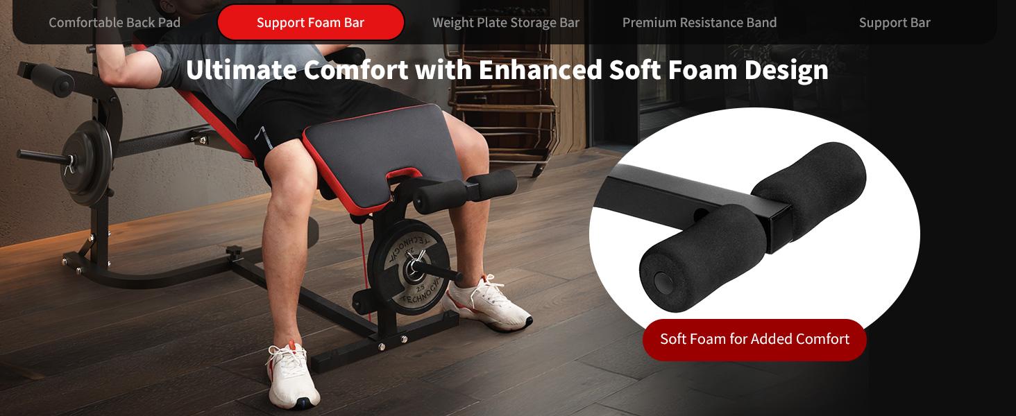6-in-1 Foldable Weight Bench Set, 1695LBS Adjustable Workout Bench/Barbell Rack/Curl Pad, Bench Press, Leg Extension and Curl machine, Workout Fitness Equipment w/Squat Rack for Home Gym 6-in-1 Foldable Weight Bench Set, 1695LBS Adjustable Workout Bench/Barbell Rack/Curl Pad, Bench Press, Leg Extension and Curl machine, Workout Fitness Equipment w/Squat Rack for Home Gym