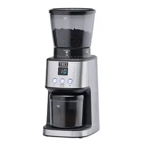 TRU Conical Burr Coffee Grinder by Select Brands, Customizable Electric Coffee Bean Grinder with 30 Grind Settings, 20 oz capacity