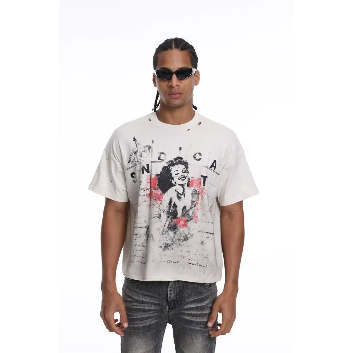 Syndicate "Explicit Tee" Cream Faded