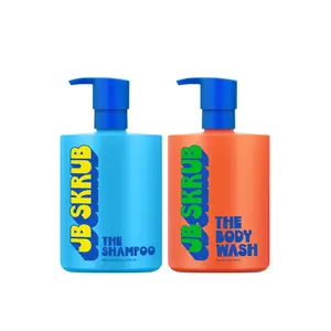 JB SKRUB Hair and Body Super Duo for Teens - Complete Shower Routine Body Wash & Shampoo Set