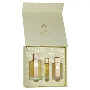Lattafa Angham 3 PIece Gift Set for Men and Women – Eau de Parfum (100 ml), Travel Spray (12 ml), Hair Mist (50 ml) Floral Woody Amber Unisex Cologne Perfume
