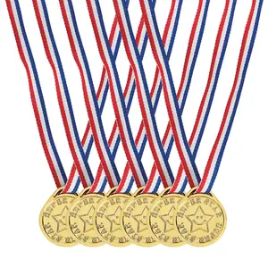 1 1/2" Bulk 72 pc. Classic Super Star Goldtone Plastic Medals