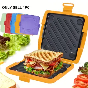 Microwave Sandwich Maker, Bread Baking Tray, No Oven Required, Non-Stick, Bake Crispy Bread, Ribs, Chicken Wings, Steaks, Sausages, Fish Steaks