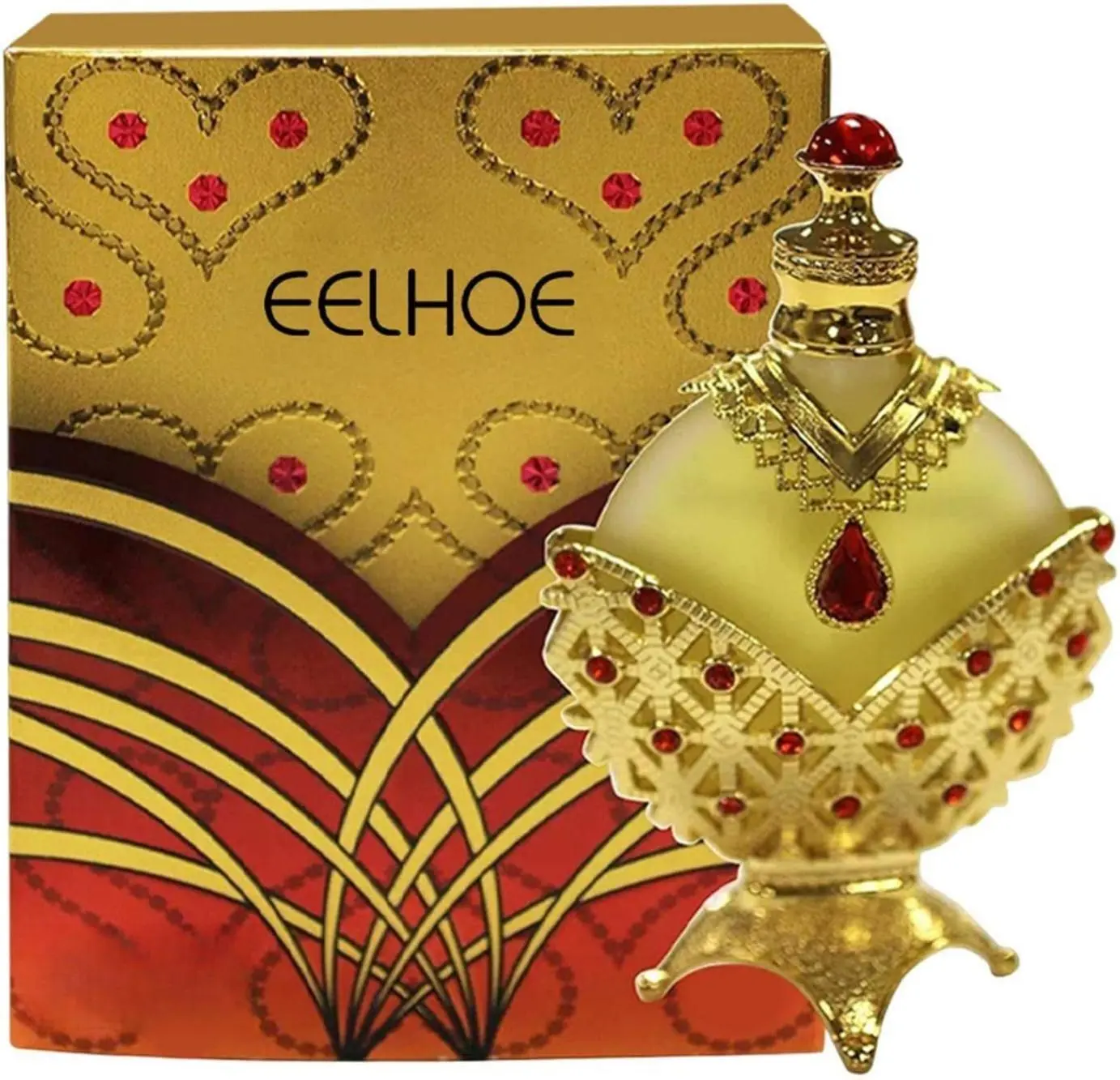 EELHOE Gold Concentrated Perfume Oil, Long Lasting Arabian Women's Retro Perfume Essential Oil (1.18Ounce)
