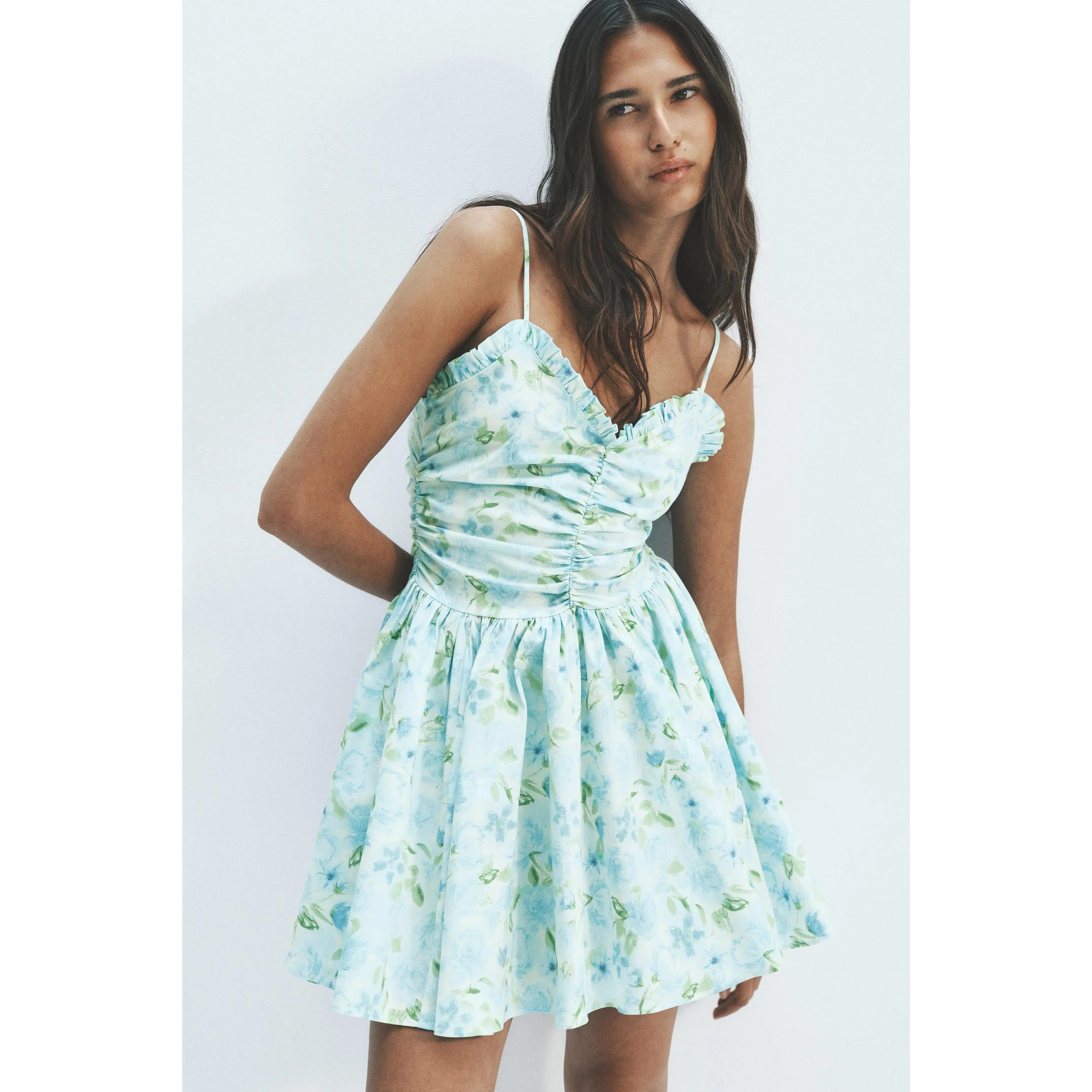 H&M Ruched cotton dress