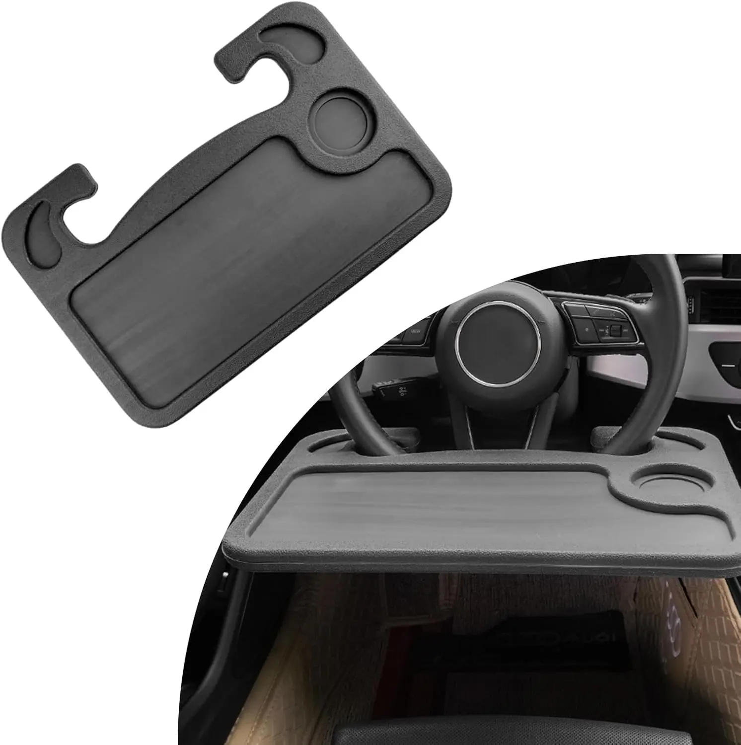 Car Steering Wheel Table, Car Steering Wheel Tray, steering wheel tray, wheel desk tray, car desk tray for car, car laptop computer desk car food tray Stable Vehicle Steering Wheel Tray
