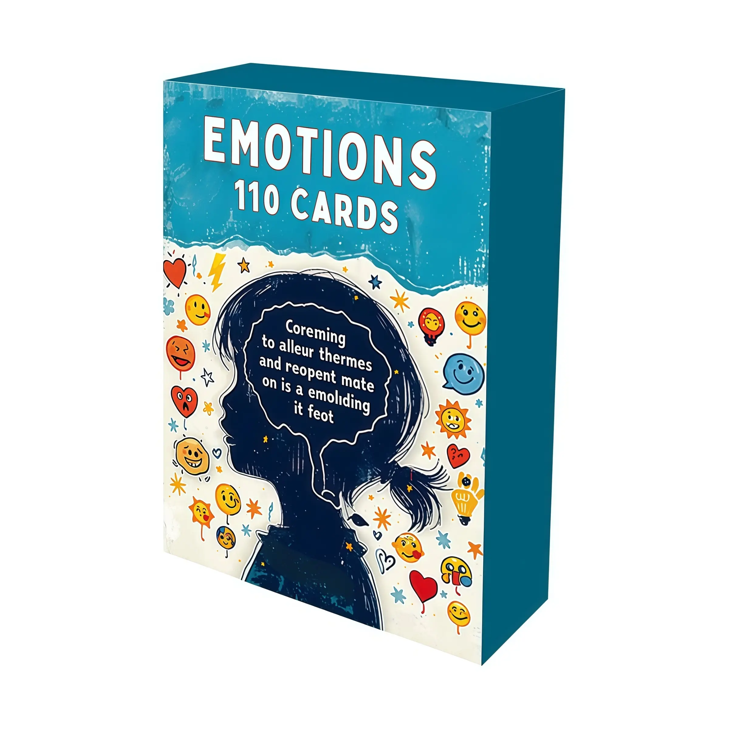 EMOTIONS 55 Cards Card Set 110 Emotional Recognition Tools for Mental Health, Ideal for Psychotherapy and Self-Reflection, Enhancing Emotional Awareness Skills Visual Stimulation Cards