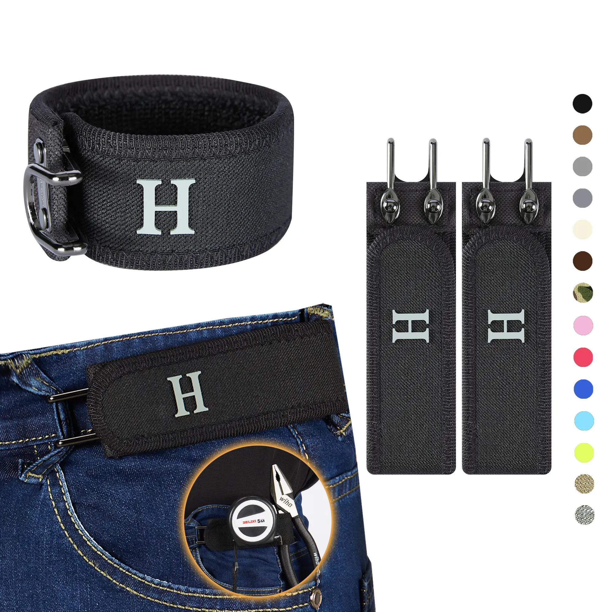 HAILTH Unisex Elastic Belt – 2026 Summer Tactical Metal Hook, Patented No-Buckle Invisible Design, Soft Adjustable Waistband, EDC Everyday Carry – Fathers Day Gift summerwins Belt For Jeans