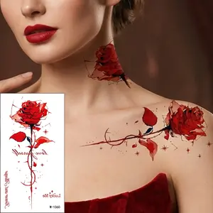 Delicate Butterfly Floral Temporary Tattoo, Waterproof Long-Lasting Body Sticker for Women, Trendy Party Decor, Contemporary Style