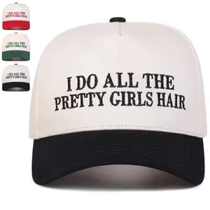 Unisex PRETTY GIRLS HAIR Letter Embroidery Baseball Caps Spring Autumn Outdoor Adjustable Casual Hats Sunscreen Hat Sports Cap
