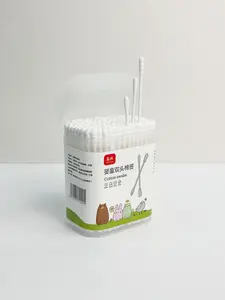 200Pcs Cotton Swabs Paper Cotton Buds Safety and Comfort Swabs Cleaning Sticks for Ear Nose Clean Biodegradable Cotton