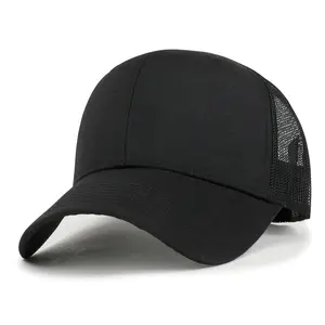 ililily Blank Six Panel Mesh Back Baseball Cap Basic Snap Back Trucker Hat