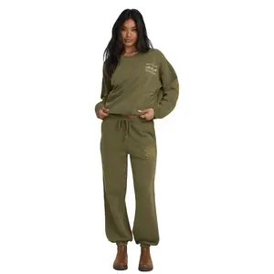 BILLABONG Sightseer Wave Crewneck Sweatshirt &Wave Jogger,80% Cotton Saltwashed[Two Options, Set Available]