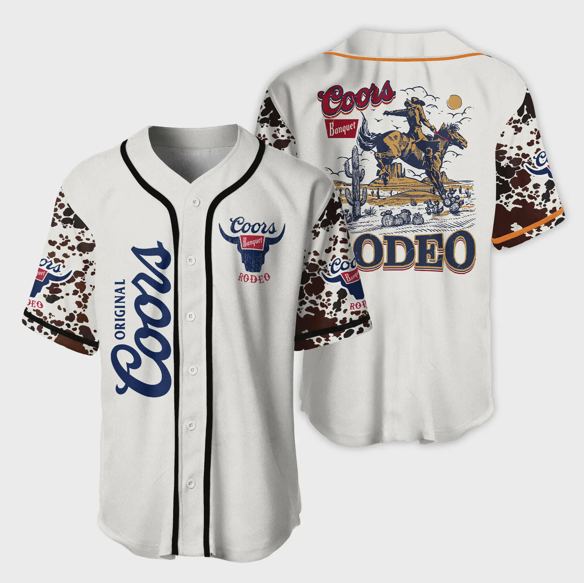 Bee.rBanquet Rodeo Jersey Western Cowboy, Hot Baseball Beer Jersey, Baseball Football Jacket, Varsity Sportwear Style, Unisex Casual Look