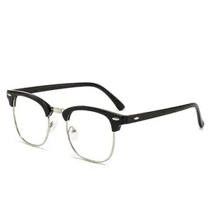 Anti-blue Light Simple Full Frame Square Eyeglasses Basic Fashion for Women & Men Lightweight Daily Wear
