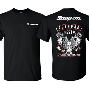 Legendary Black T-Shirt, Snap-on Tools T-Shirt, Hardworking Job Shirt for Men, Top Menswear.