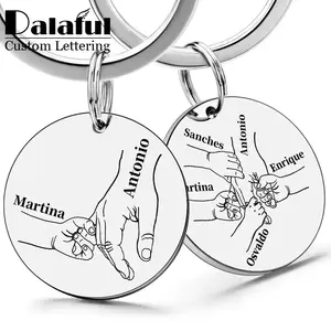 Personalized Keychain Love Gifts Customized Name Father's Mother's Day Papa Mom Key Chains Rings For Daddy Car Key Pendant