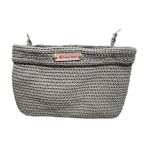 The Crochet Clatch "Nancy" Bag - Handmade 100% Cotton Crossbody