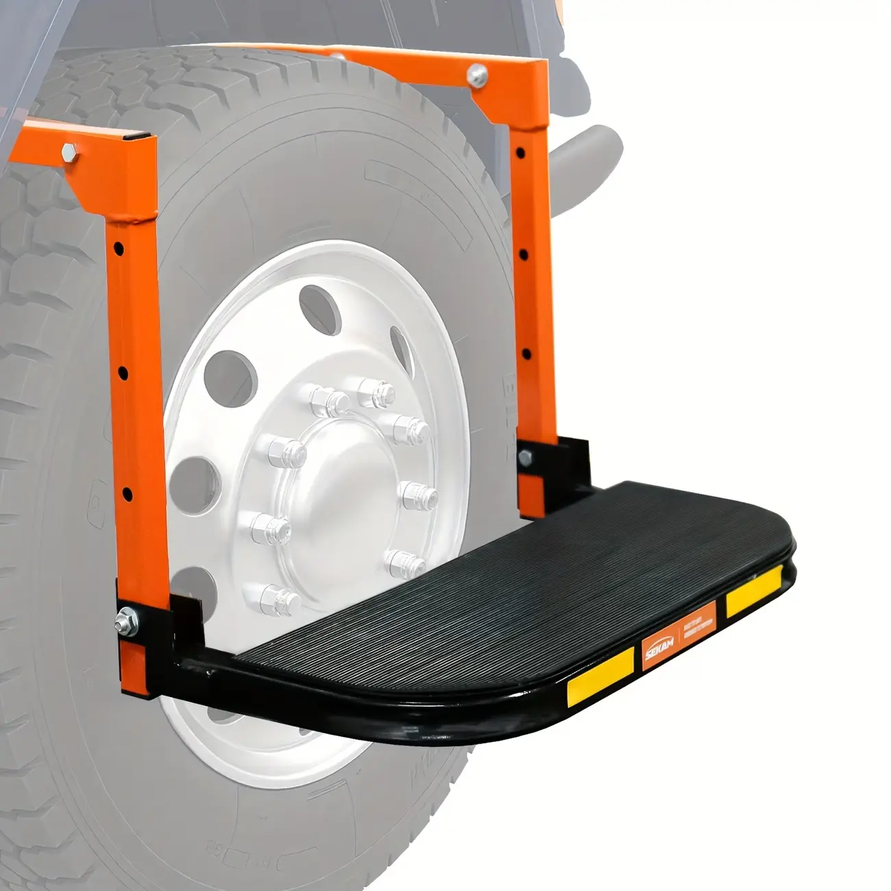 Outdoor Thick Anti-Slip Foldable Tire Step – Essential for Outdoor Travel and Maintenance of Trucks, SUVs, and Trailers – Adjustable Height, Supports Up to 350 Pounds [Fits Tires up to 13.5 Inches Wide] – Portable Foldable Design