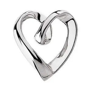 Platinum Heart Slide Pendant