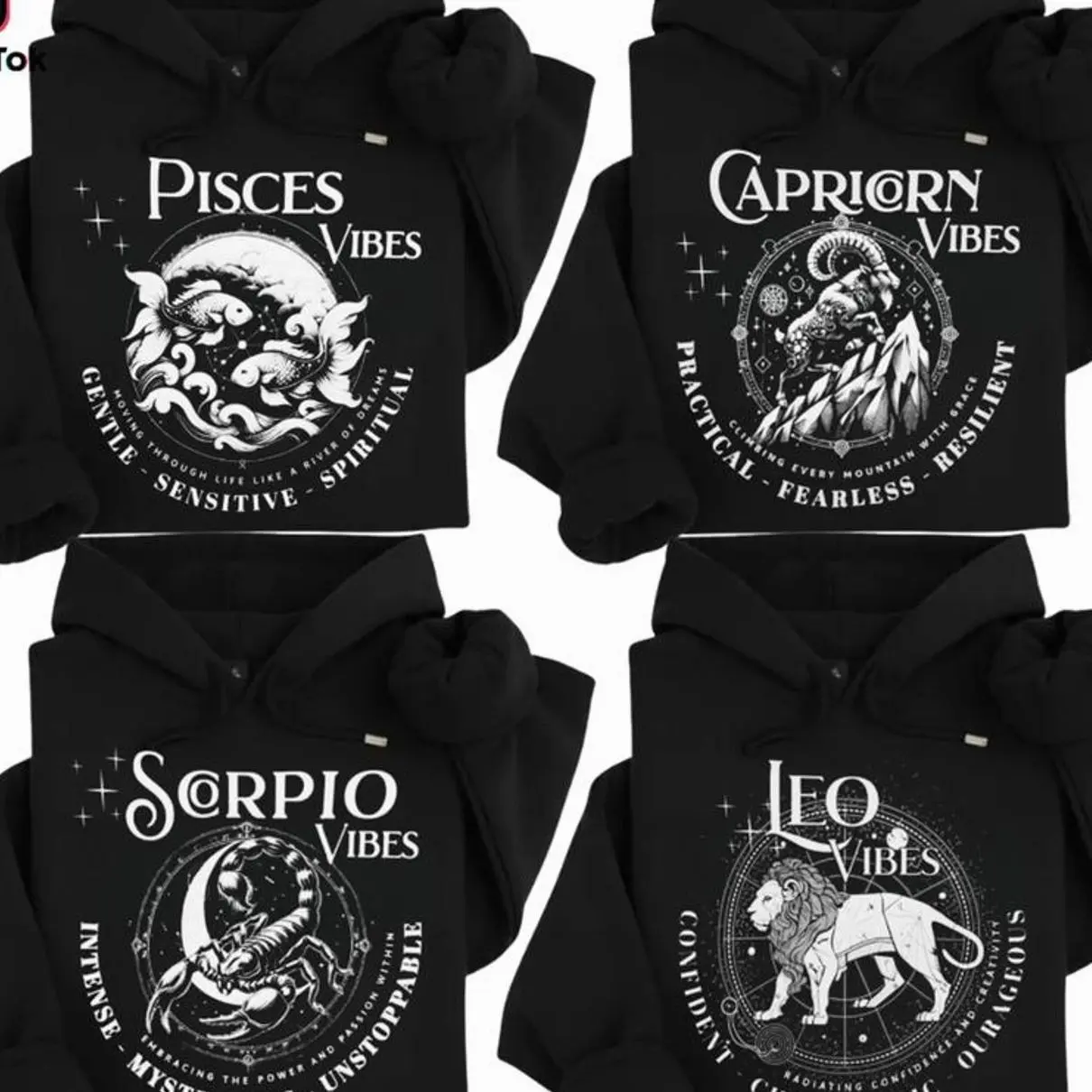 Full 12 Zodiac Hoodie, Minimalist Astrology Sign Pullover Hoodie, Trending Christmas Unisex Graphic Hoodie, Casual Outfit, Comfortable Menswear & Womenswear Top, Perfect Xmas Gift For Men And Women, Dec1