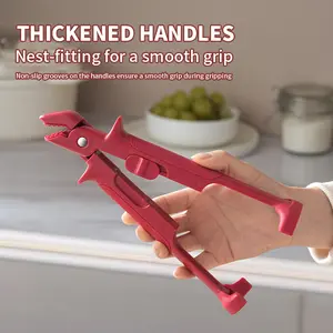 [Two Pack]Anti-scald Kitchen Clips Utensils with Thickened Handles for Smooth Grip Non-slip Grooves Nest-fitting Design Ideal for Kitchen Tasks Utensils